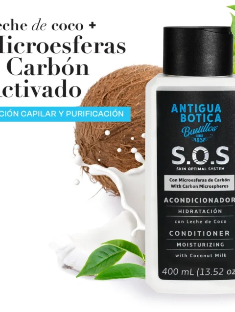 Acondicionador S.O.S SKIN OPTIMAL SYSTEM con microesferas de carbón