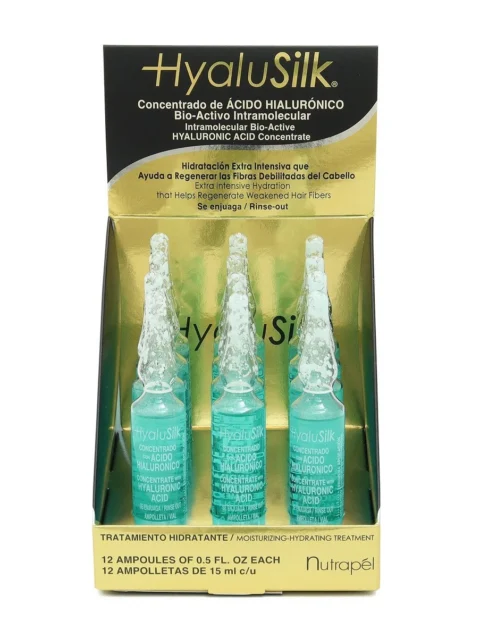 Ampolletas para Cabello Hyalusilk Nutrapel 12 pz