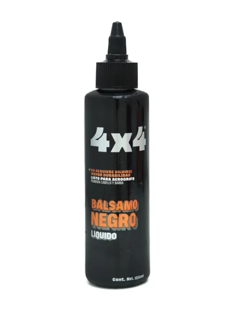 Bálsamo para Barba y Cabello Liquido Negro 4×4 135 ml
