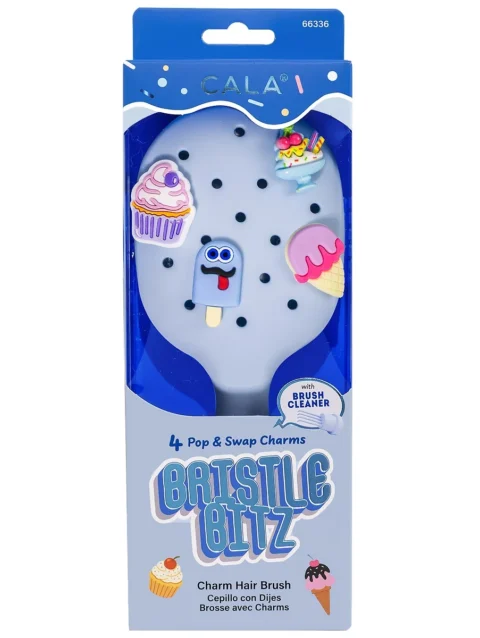 BRISTLE BITZ CHARM HAIR BRUSH: BLUE