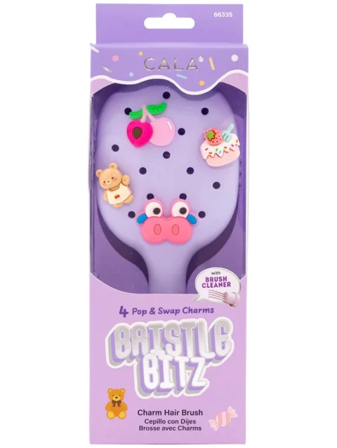BRISTLE BITZ CHARM HAIR BRUSH: LAVENDER