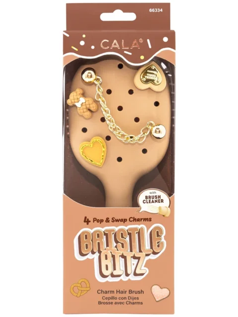 BRISTLE BITZ CHARM HAIR BRUSH: NUDE