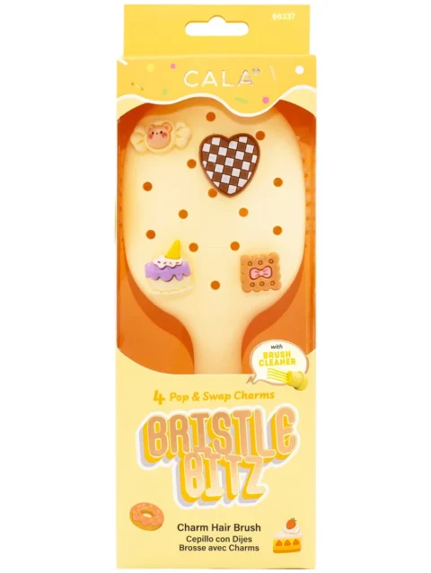 BRISTLE BITZ CHARM HAIR BRUSH: YELLOW