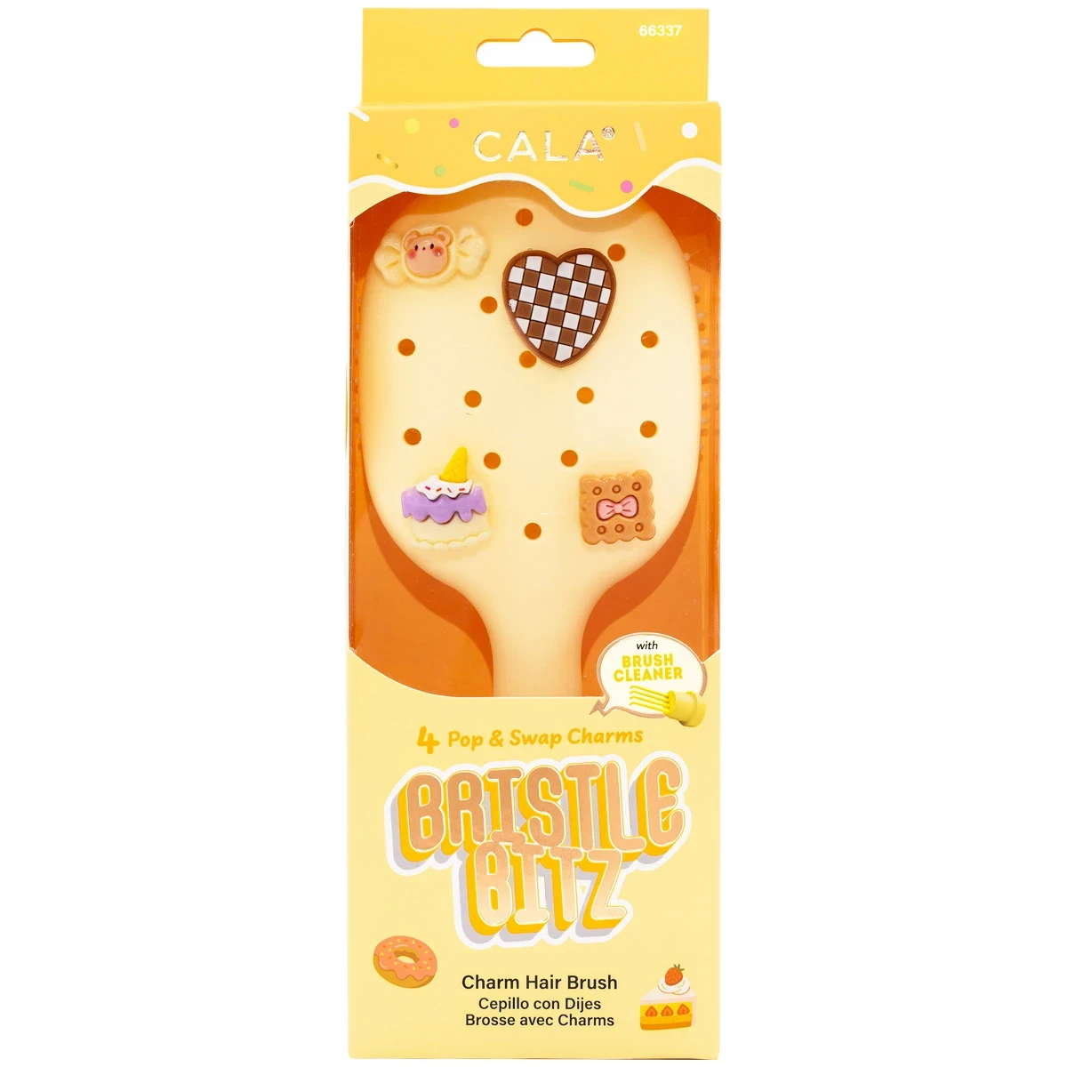 BRISTLE BITZ CHARM HAIR BRUSH: YELLOW