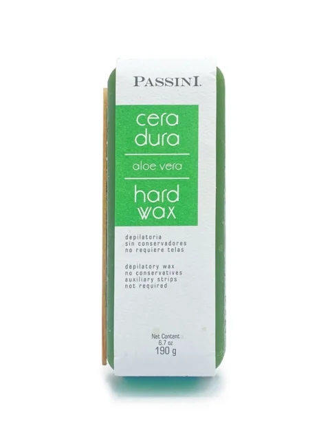 Cera para Depilar Dura Aloe Vera Passini Wax 190 g