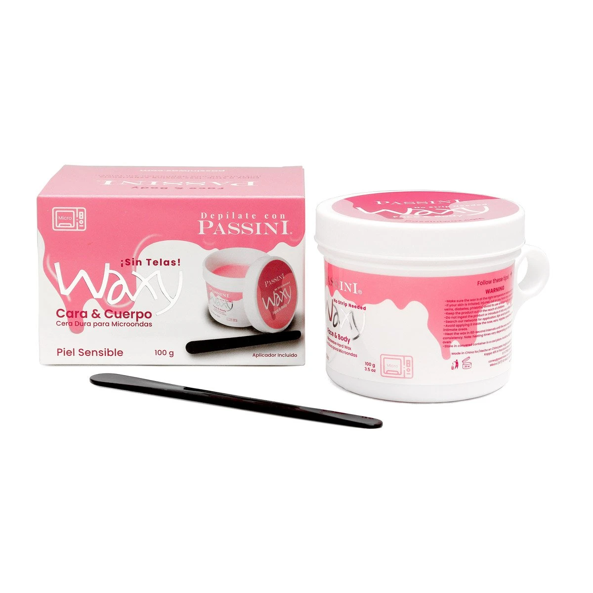 Cera para Depilar Dura para Microondas Waxy Passini 100 g