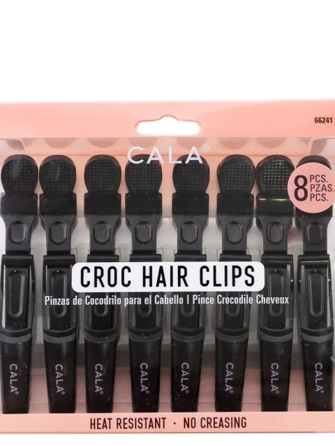CROC HAIR CLIP | BLACK (8PK)
