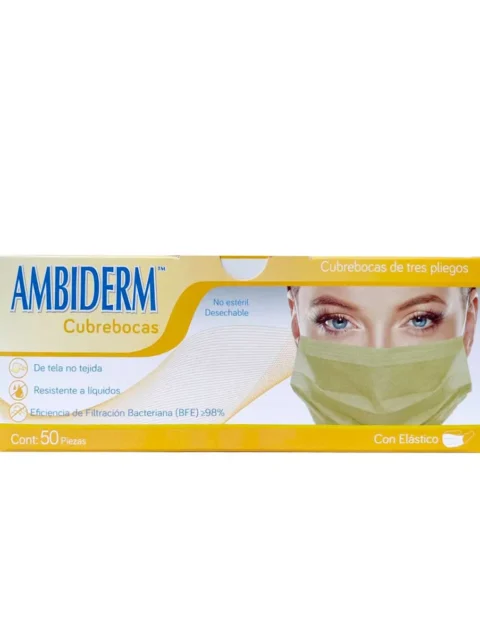 CUBREBOCAS ADULTO PLISADO AMARILLO