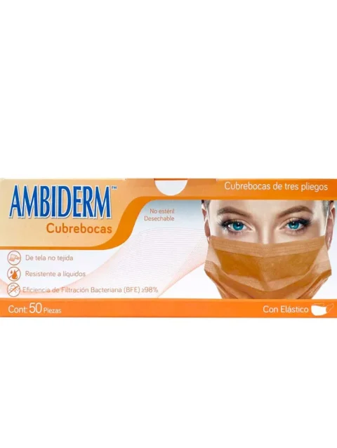 CUBREBOCAS ADULTO PLISADO NARANJA