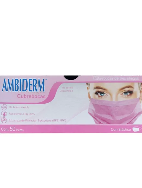 CUBREBOCAS ADULTO PLISADO ROSA