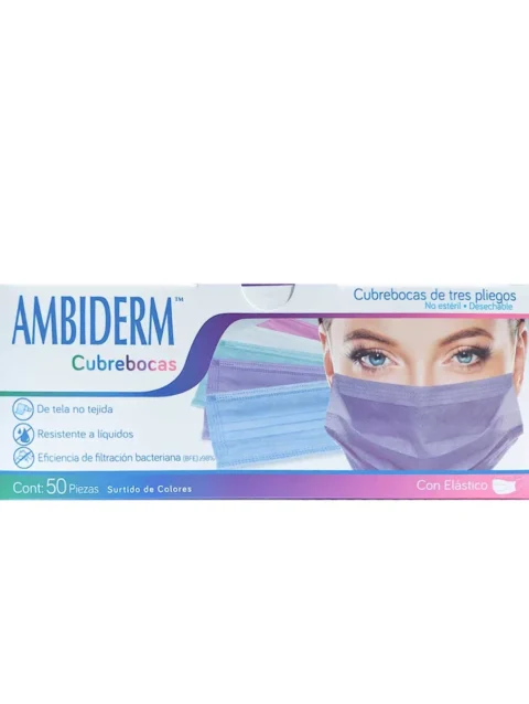 CUBREBOCAS ADULTO PLISADO SURTIDO DE COLORES