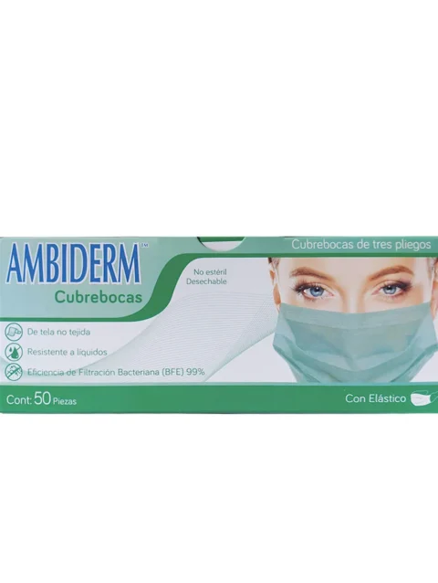 CUBREBOCAS ADULTO PLISADO VERDE