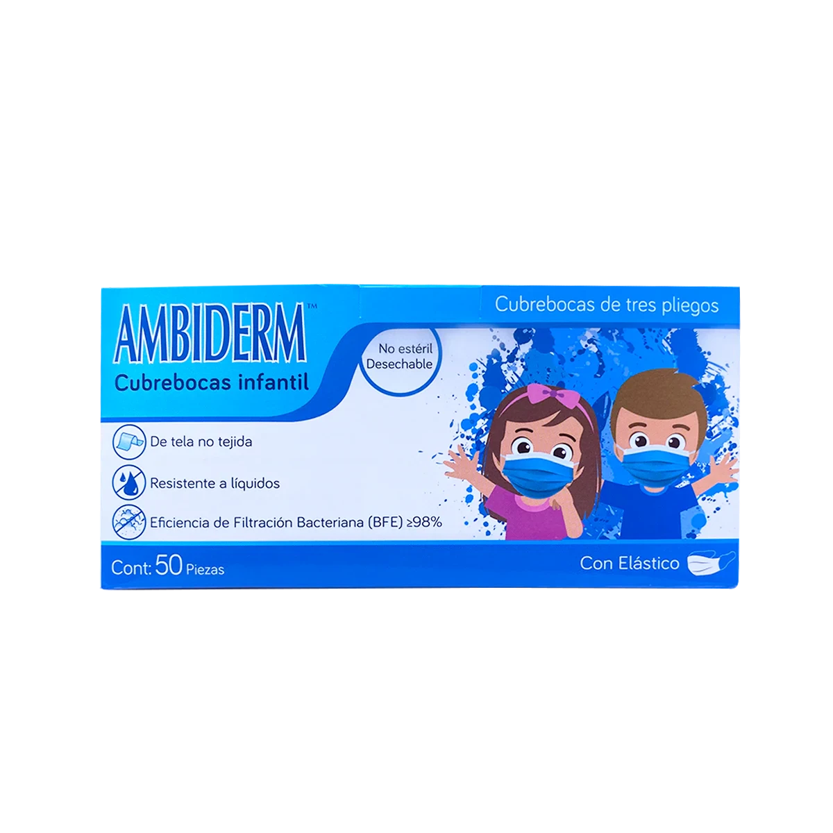 CUBREBOCAS INFANTIL AZUL