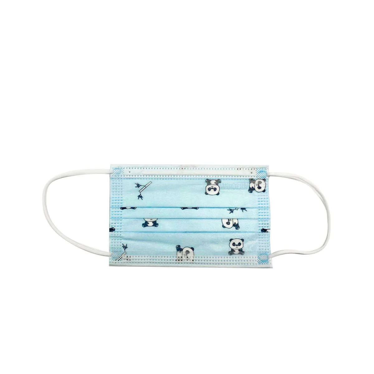 CUBREBOCAS INFANTIL AZUL CON PANDAS - Image 2