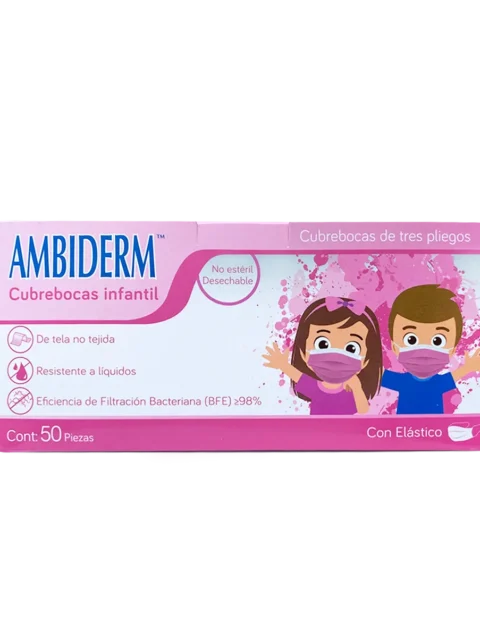 CUBREBOCAS INFANTIL ROSA