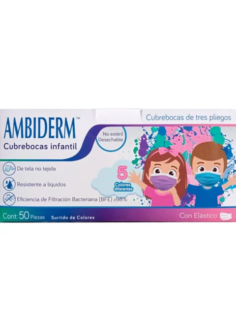 CUBREBOCAS INFANTIL SURTIDO DE COLORES