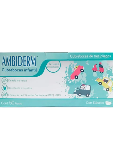 CUBREBOCAS INFANTIL VERDE CON CARRITOS