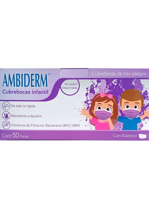CUBREBOCAS INFANTIL VIOLETA