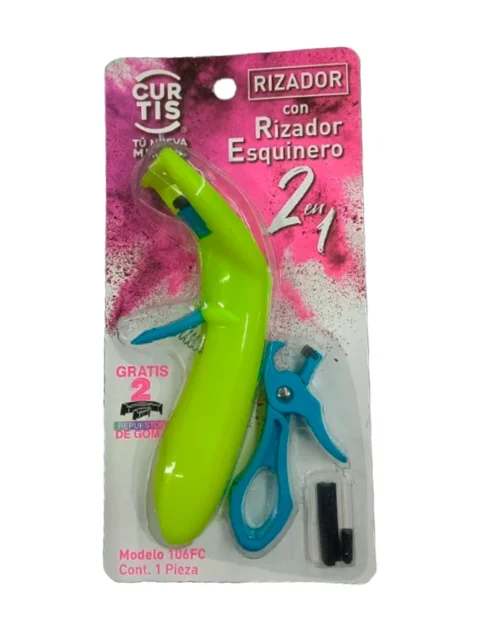CURTIS RIZADOR 2 EN 1 CON RIZADOR ESQUINERO VARIOS COLORES