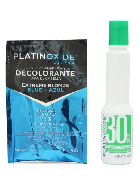 Decolorante Azul 50 g + Revelador 30 Vol 135 ml Nutrapel