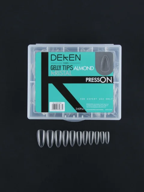 DEKEN TIPS ALMOND GELLY KRISTAL PRESSON 240Pzas