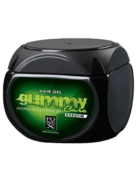 GUMMY HAIR GEL MAXIMUM HOLD & EXTREME LOOK KERATIN 500 ML.