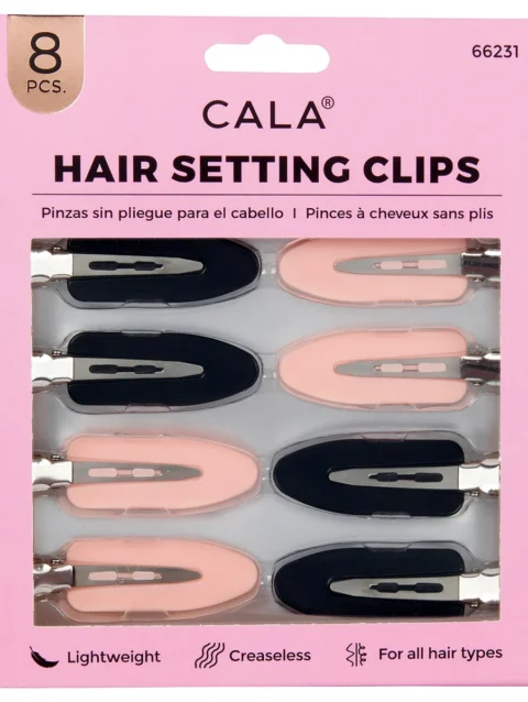 HAIR SETTING CLIPS (BLK/PNK)