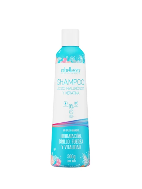 Shampoo con Acido Hialuronico y Keratina 500 gr - In Bellezza