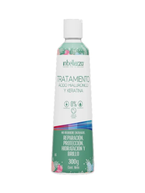 Tratamiento Capilar con Acido Hialuronico y Keratina 300 g - In Bellezza