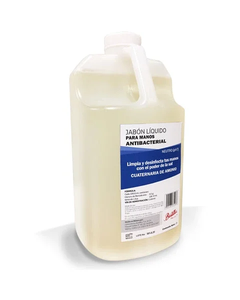 Jabón Líquido Antibacterial con Sal Cuaternaria 2 L