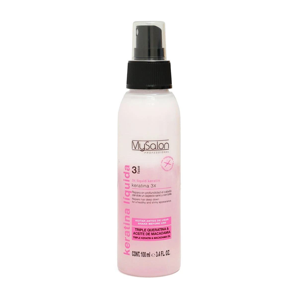 Keratina Liquida para el Cabello MySalon 3 Fases 100 ml