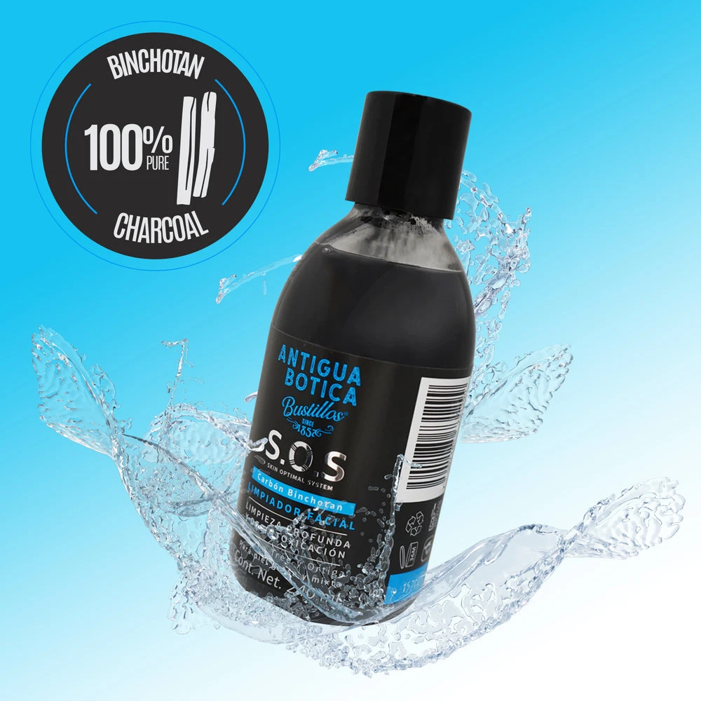 Limpiador Facial S.O.S SKIN OPTIMAL SYSTEM con carbón Binchotan