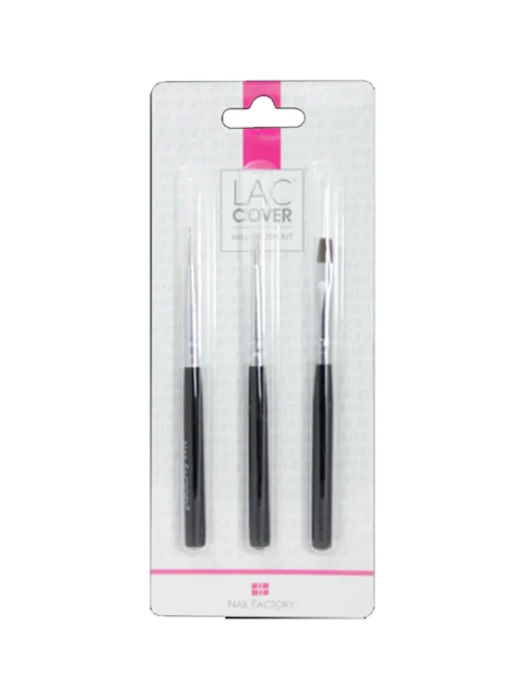 NAIL FACTORY LACCOVER MINI KIT PINCELES ONE SHOT