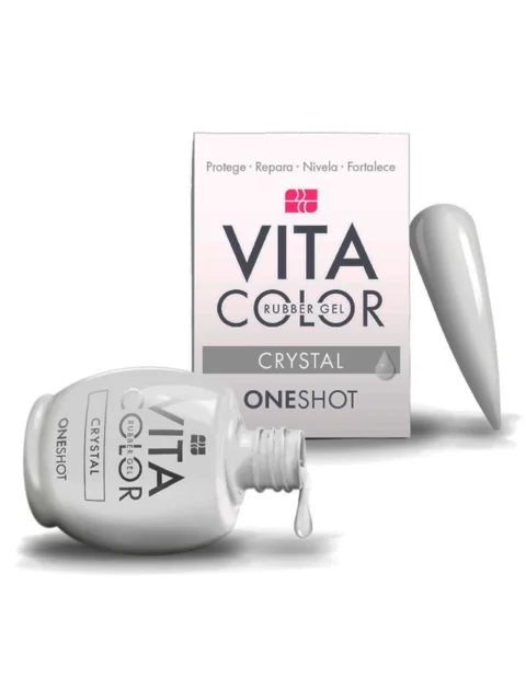 NAIL FACTORY VITA COLOR ONE SHOT 14 ML. RUBBER CRYSTAL