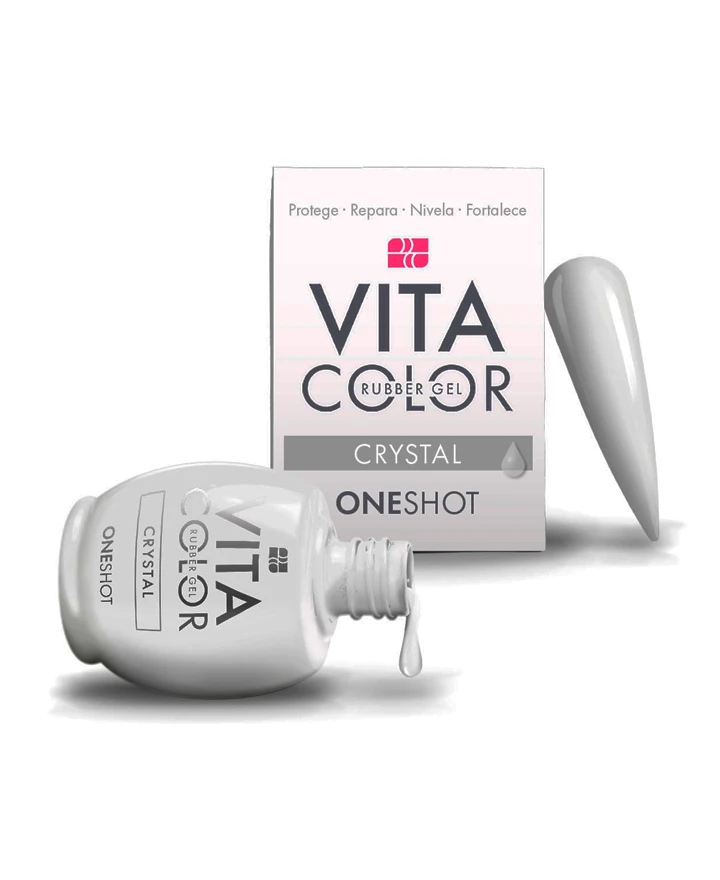 NAIL FACTORY VITA COLOR ONE SHOT 14 ML. RUBBER CRYSTAL