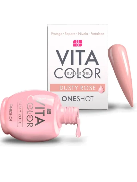 NAIL FACTORY VITA COLOR ONE SHOT 14 ML. RUBBER DUSTY ROSE