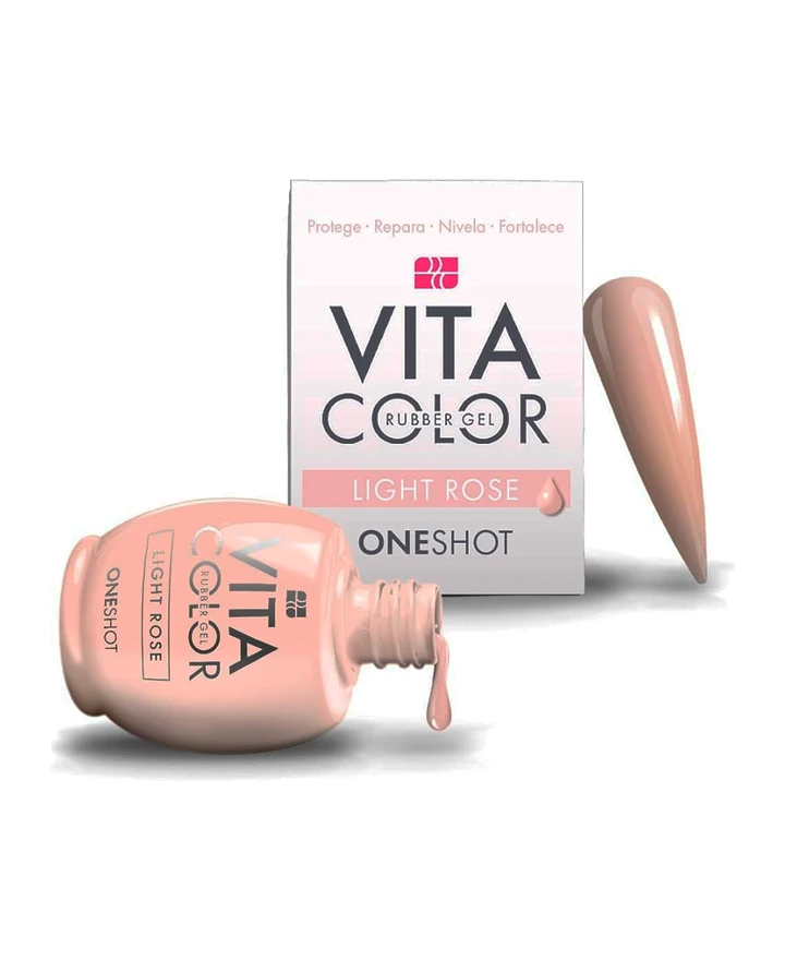 NAIL FACTORY VITA COLOR ONE SHOT 14 ML. RUBBER LIGHT ROSE