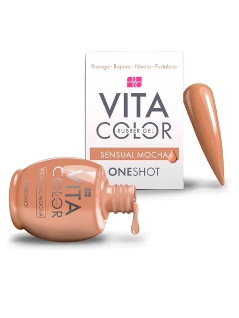 NAIL FACTORY VITA COLOR ONE SHOT 14 ML. RUBBER SENSUAL MOCHA