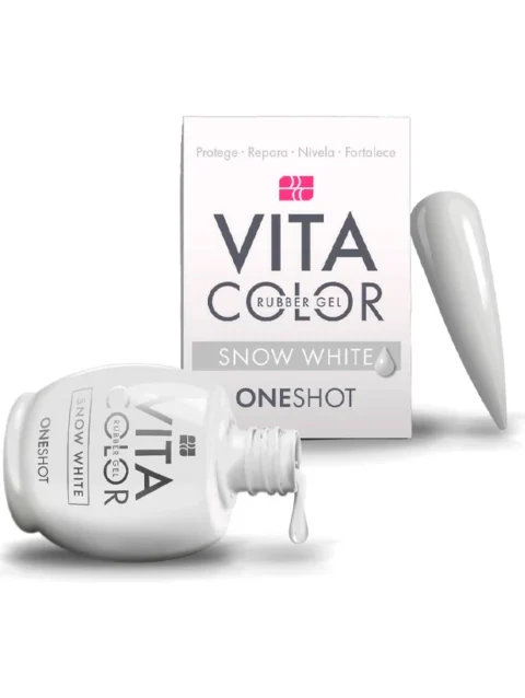 NAIL FACTORY VITA COLOR ONE SHOT 14 ML. RUBBER SNOW WHITE