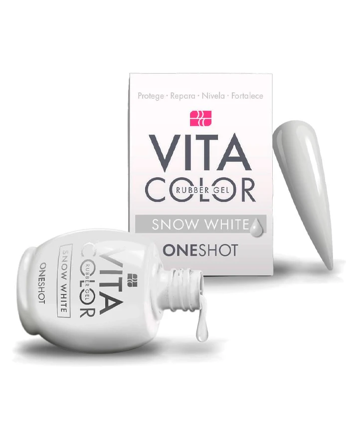 NAIL FACTORY VITA COLOR ONE SHOT 14 ML. RUBBER SNOW WHITE