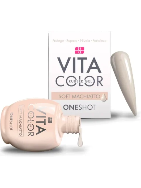 NAIL FACTORY VITA COLOR ONE SHOT 14 ML. RUBBER SOFT MACHIATO