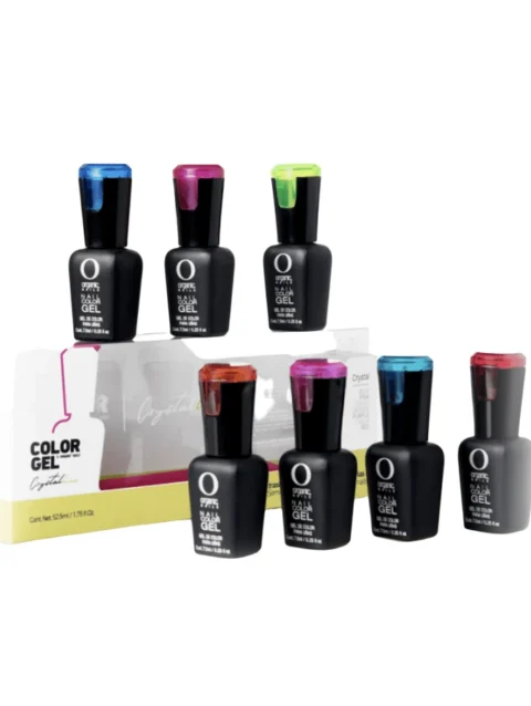 ORGANIC COLOR GEL CRYSTAL LINE KIT C/7 PZAS. 15 ML. (D)