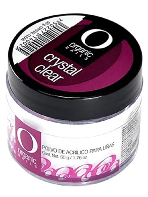 ORGANIC POLVO ACRILICO CRYSTAL CLEAR 2 OZ./50 GRS.