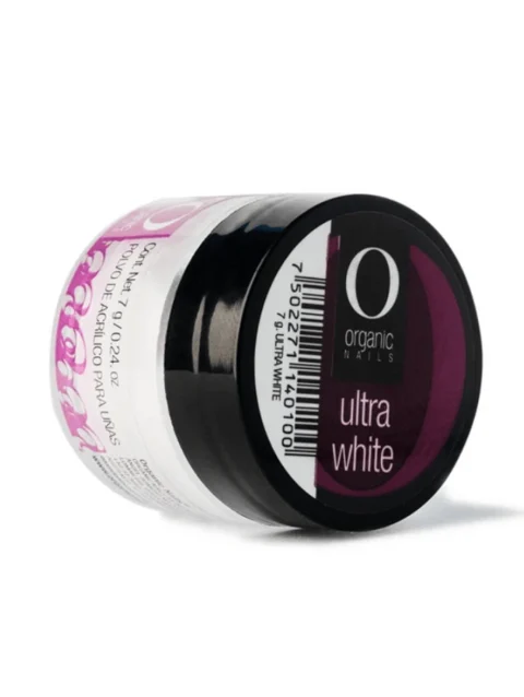 ORGANIC POLVO ACRILICO ULTRA WHITE 1/4 OZ./7.5 GRS.
