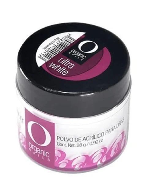 ORGANIC POLVO ACRILICO ULTRA WHITE 1 OZ./28 GRS.