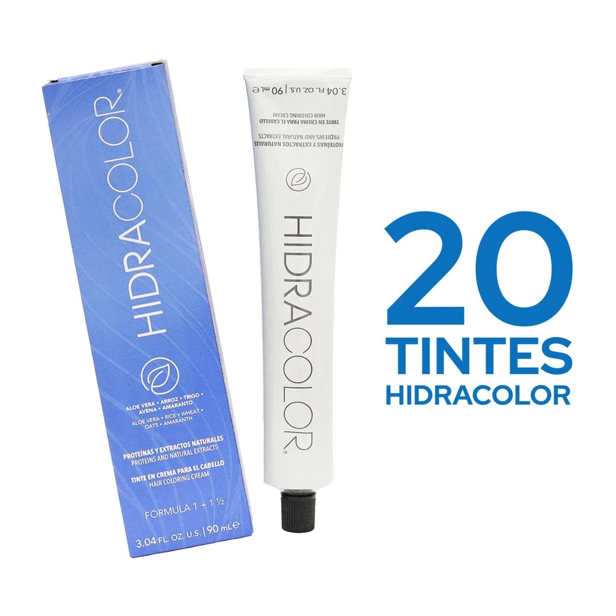 Paquete 20 Tintes para Cabello Hidracolor 90 ml + Peróxido 135 ml