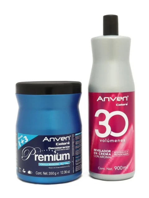 Peróxido para Cabello con Decolorante en Polvo Premium Anven