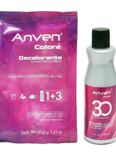 Peróxido para Cabello con Decolorante Tradicional Anven