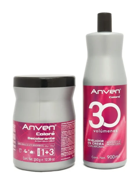 Peróxido para Cabello + Decolorante Polvo Tradicional Anven