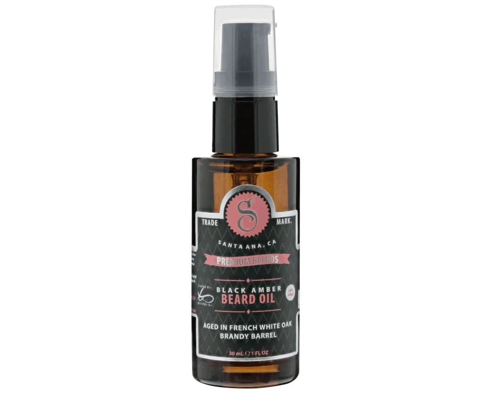 PREMIUM BLENDS ACEITE PARA BARBA BLACK AMBER.